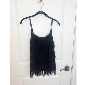 Black Fringe Top
